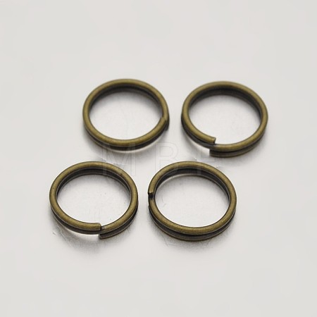Brass Split Rings KK-E647-10AB-8mm-1
