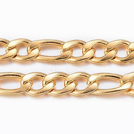 Ion Plating(IP) 304 Stainless Steel Figaro Chains CHS-H009-13G-1