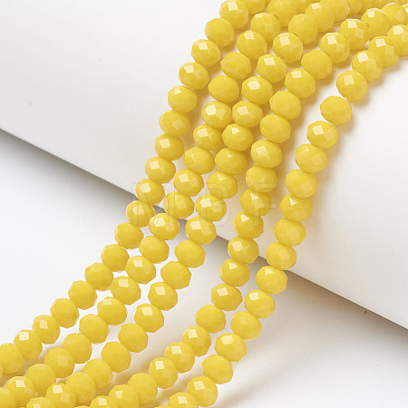Opaque Solid Color Glass Beads Strands X1-EGLA-A034-P8mm-D04-1