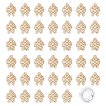  40Pcs Tortoise Handmade Porcelain Beads DIY-SC0015-62B-1