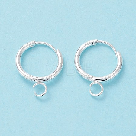 201 Stainless Steel Huggie Hoop Earring Findings STAS-P283-01Q-S-1