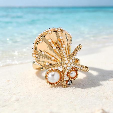 Zinc Alloy Rhinestone Cuff Open Rings for Women RS1336-1-1