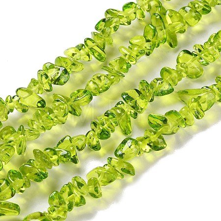 Spray Painted Transparent Glass Beads Strands X-GLAA-P060-01A-11-1