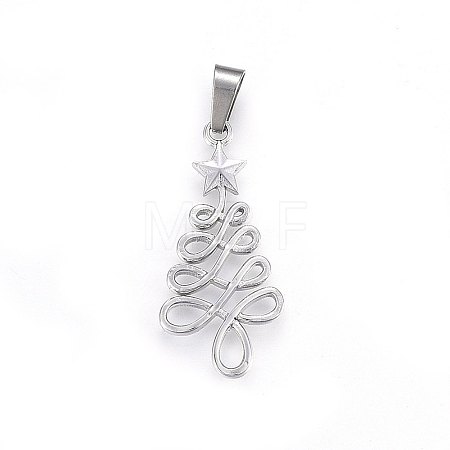 Non-Tarnish 304 Stainless Steel Pendants STAS-P209-45P-1