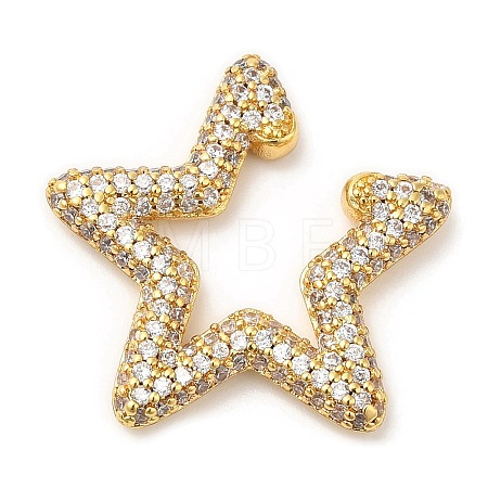 Crystal Rhinestone Star Cuff Earrings EJEW-D059-06G-02-1