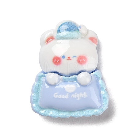 Opaque Resin Cabochons RESI-Z012-02F-1