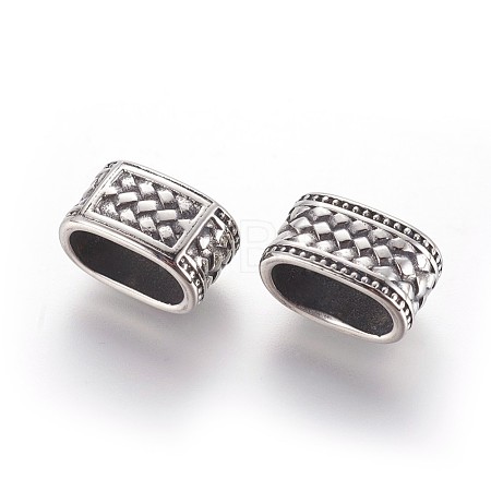 304 Stainless Steel Slide Charms/Slider Beads STAS-P237-28AS-1