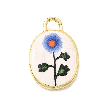 Printed Brass Pendants KK-K274-07G-17-1