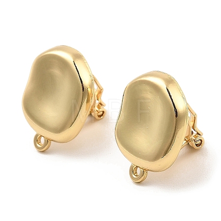 Alloy Clip-on Earring Findings FIND-L015-010G-1
