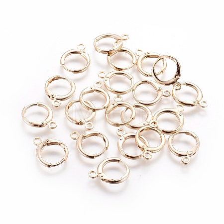 Brass Huggie Hoop Earring Findings KK-I649-08G-NF-1