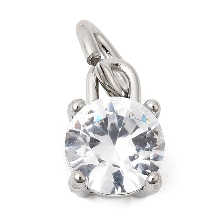 Birthdaystone Theme April 304 Stainless Steel Charms STAS-B128-60P-04-1