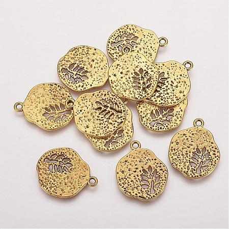 Tibetan Style Alloy Pendants TIBEP-A14120-AG-LF-1