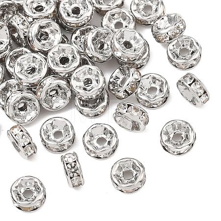 SHEGRACE Brass Micro Pave Clear Cubic Zirconia Spacer Beads XGRQ1U734-308P-1