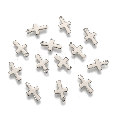 Tarnish Resistant Cross Stainless Steel Charms Pendants X-STAS-Q168-07-1