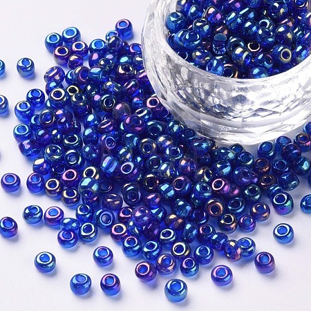 Round Glass Seed Beads SEED-A007-4mm-168-1
