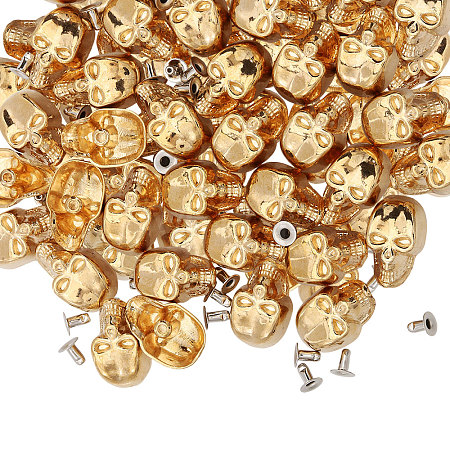 50Pcs Skull Alloy Rivets FIND-CA0011-72B-G-1