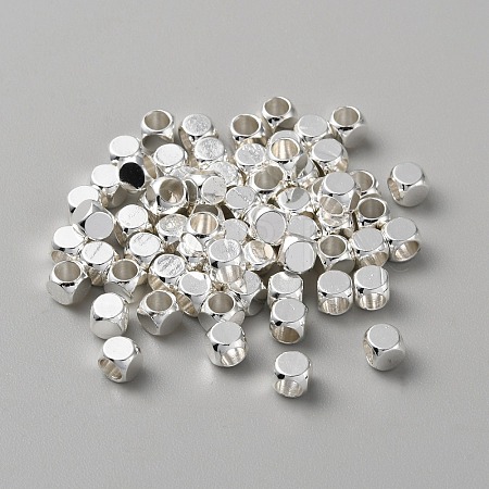 Cube Brass Beads LS-KK-WH0081-64C-1