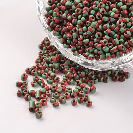 12/0 Opaque Colours Seep Glass Beads SEED-M008-C48-1