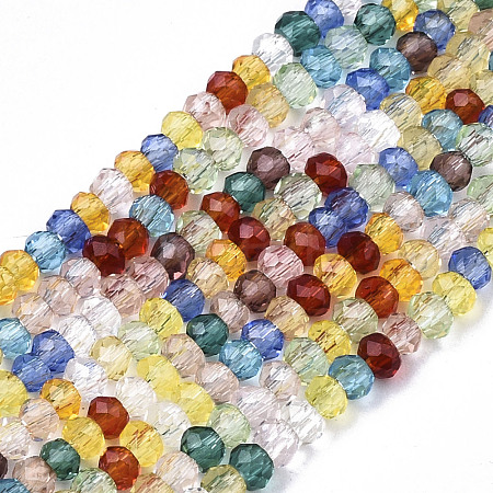 Transparent Glass Beads Strands GLAA-N041-004-1