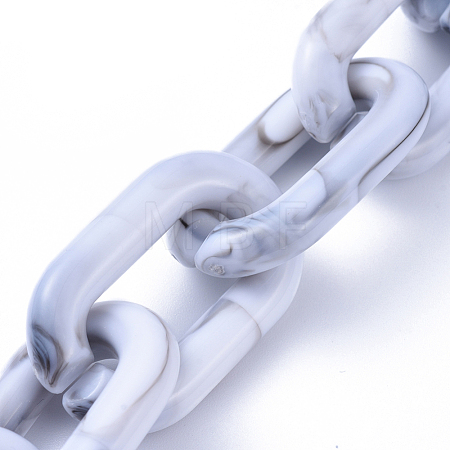 Handmade Acrylic Cable Chains AJEW-JB00590-02-1