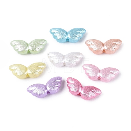 Textured Opaque Acrylic Beads OACR-N160-04-1