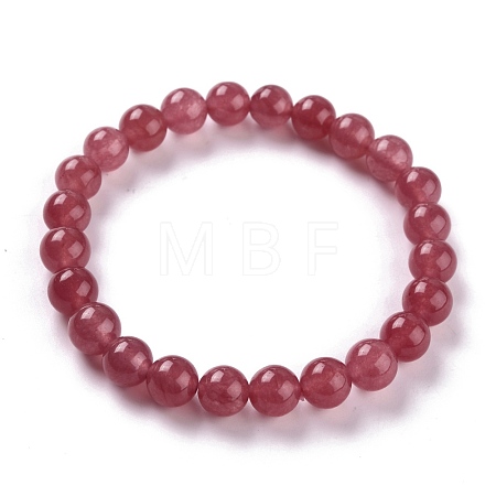 Dyed Natural Jade Beads Stretch Bracelets BJEW-J183-B-07-1