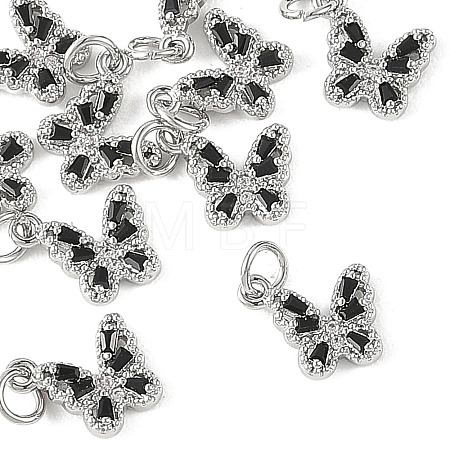 SHEGRACE Brass Micro Pave Cubic Zirconia Charms XGRQ5K010-628P-H-1