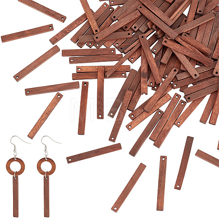 120Pcs Natural Wood Pendants WOOD-PH0002-65-1