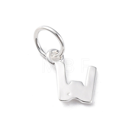 925 Sterling Silver Letter Charms STER-C012-01S-W-1