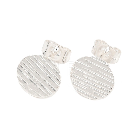 304 Stainless Steel Ear Stud Findings STAS-O119-17B-S-1