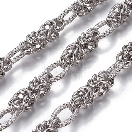 Tarnish Resistant 304 Stainless Steel Byzantine Chains CHS-P007-08P-1