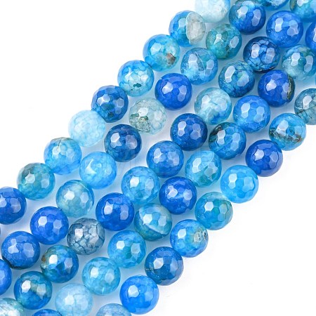 Natural Agate Bead Strands X-G-K166-07F-8mm-06-1