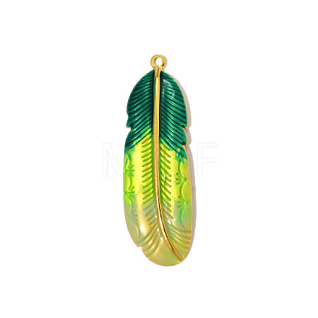 304 Stainless Steel Enamel Big Pendants STAS-OY005-14G-1