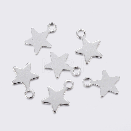 Tarnish Resistant 304 Stainless Steel Charms X-STAS-F159-43P-1