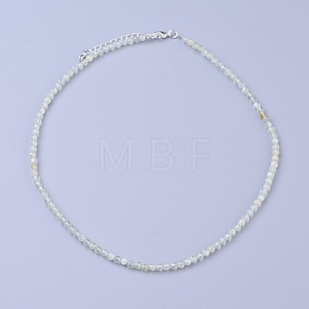 Natural Prehnite Beaded Necklaces NJEW-K114-B-A12-1