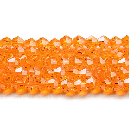 Transparent Electroplate Glass Beads Strands GLAA-F029-3mm-C23-1