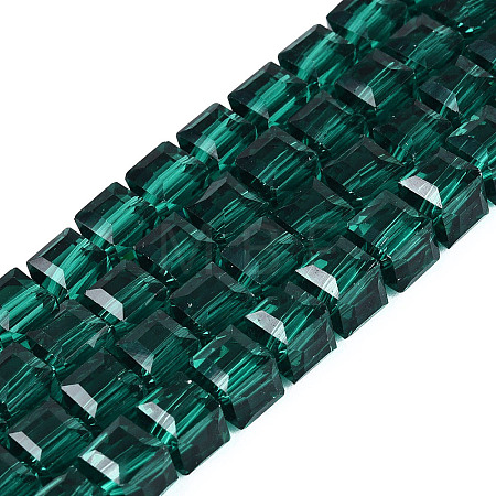 Transparent Glass Beads Strands LS-GLAA-R041-8x8mm-A16-1