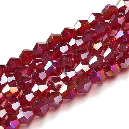 Transparent Electroplate Glass Beads Strands LS-GLAA-F029-2mm-A27-1