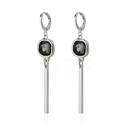 Alloy & Glass & Plastic Leverback Earrings WG26488-02-1