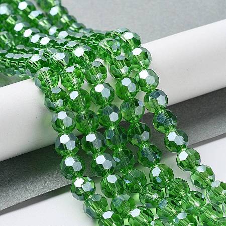 Electroplate Glass Bead Strands EGLA-R015-8mm-14-1