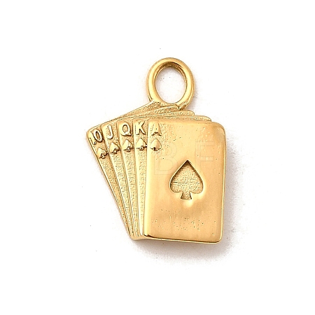 304 Stainless Steel Pendants STAS-P411-02E-G-1