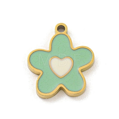 316 Surgical Stainless Steel Enamel Charms STAS-M073-29A-01G-1