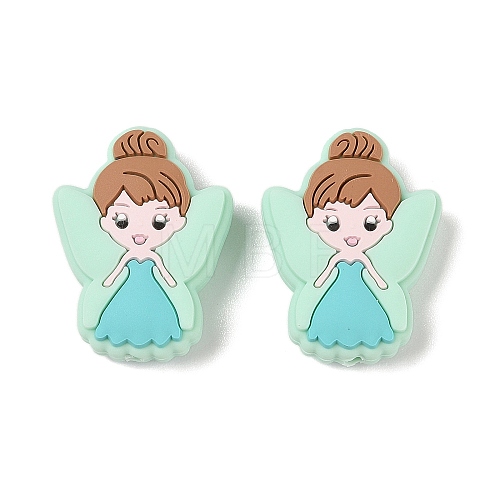 Angel Food Grade Silicone Focal Beads SIL-A008-06C-1