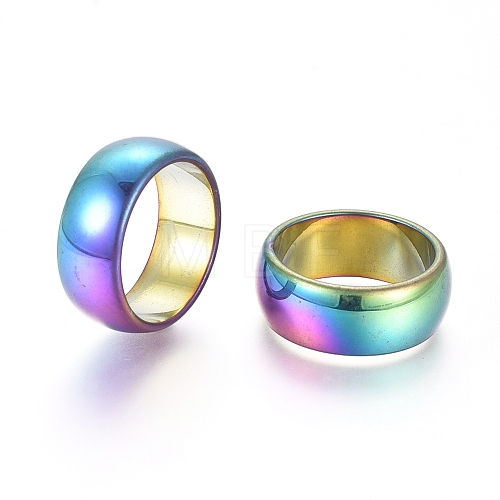 Non-magnetic Synthetic Hematite Rings RJEW-G101-01-1