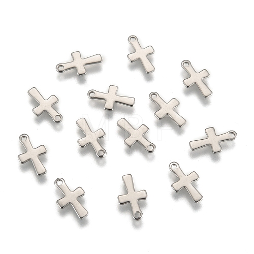 Tarnish Resistant Cross Stainless Steel Charms Pendants X-STAS-Q168-07-1