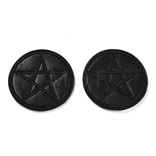 Computerized Embroidery Imitation Leather Self Adhesive Patches DIY-G031-01F-1
