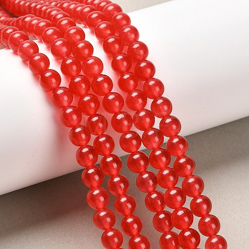 Natural & Dyed Malaysia Jade Bead Strands G-A146-6mm-A02-1