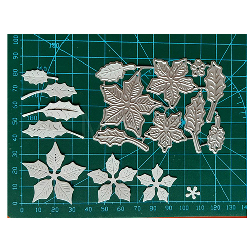 Christmas Flower Carbon Steel Cutting Dies Stencils DIY-M011-45-1