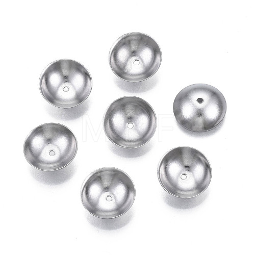 Non-Tarnish 304 Stainless Steel Bead Caps STAS-S057-48C-P-1