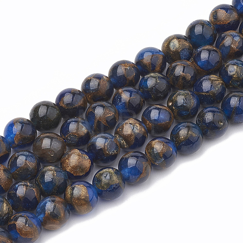 Natural Chalcedony Beads Strands G-S333-8mm-014E-1
